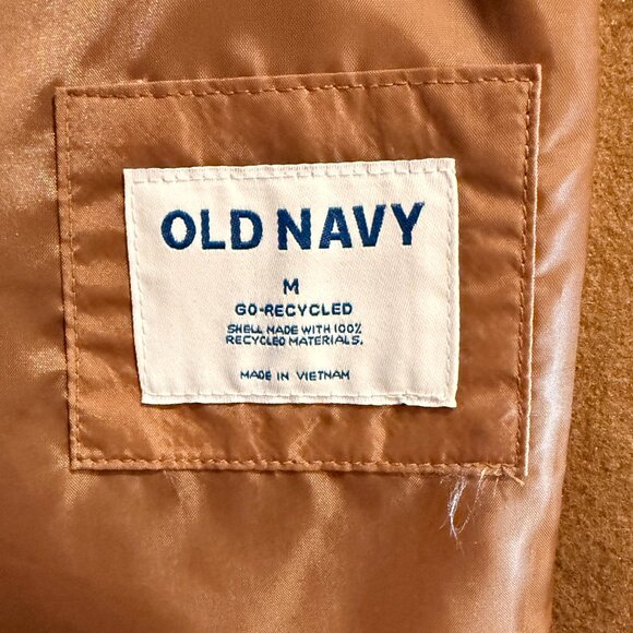 Men's Medium, Old Navy, Tan Trench Coat - Picture 4 of 4